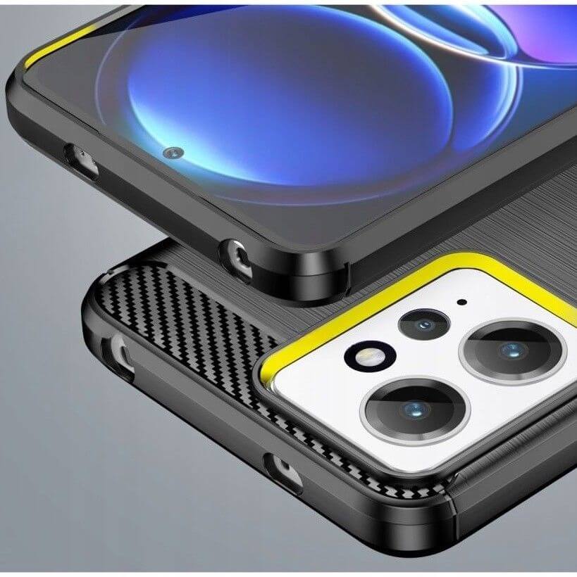 Противоударен Калъф за Xiaomi Redmi Note 12 4G, Tech-Protect Premium Carbon Case, Черен (3)