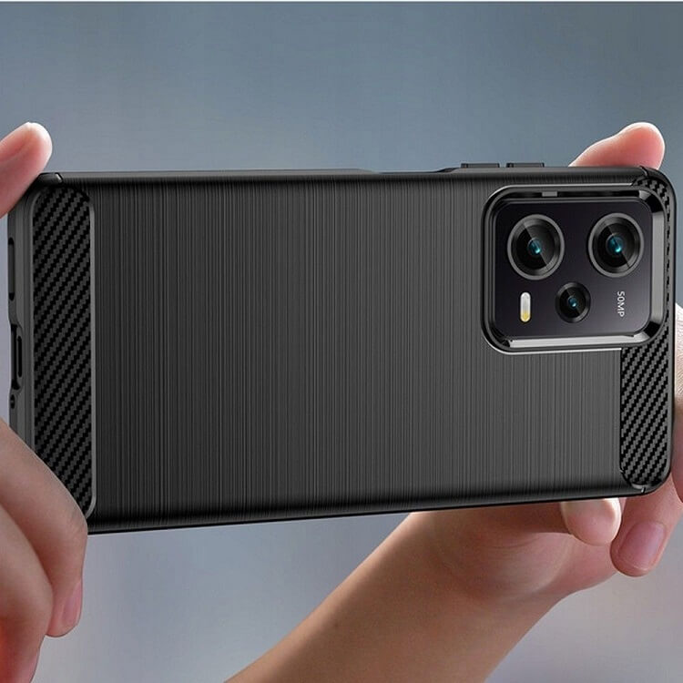Противоударен Калъф за Xiaomi Redmi Note 12 Pro 5G, Tech-Protect Premium Carbon Case, Черен (2)