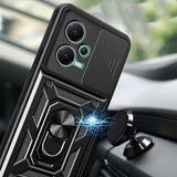 Калъф с Предпазител за Камера и Стойка за Xiaomi Redmi Note 12 5G, Tech-Protect Kickstand Pro Case, Черен (3)