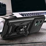 Калъф с Предпазител за Камера и Стойка за Xiaomi Redmi Note 12 Pro 5G, Tech-Protect Kickstand Pro Case, Черен (4)