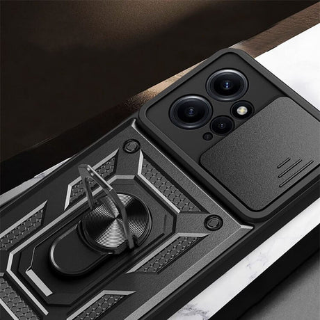 Калъф с Предпазител за Камера и Стойка за Xiaomi Redmi Note 12 4G, Tech-Protect Kickstand Pro Case, Черен (2)