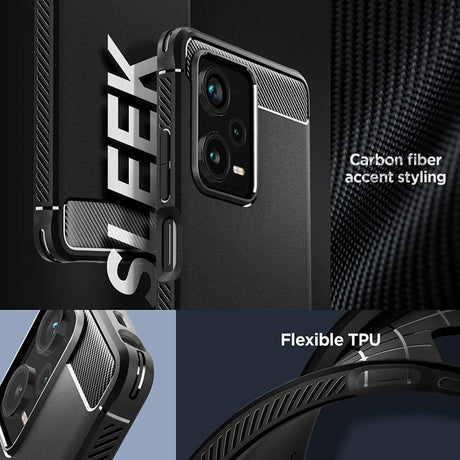 Противоударен Калъф за Xiaomi Redmi Note 12 Pro Plus, Spigen Rugged Armor Case, Черен (8)