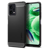 Противоударен Калъф за Xiaomi Redmi Note 12 5G, Spigen Rugged Armor Case, Черен