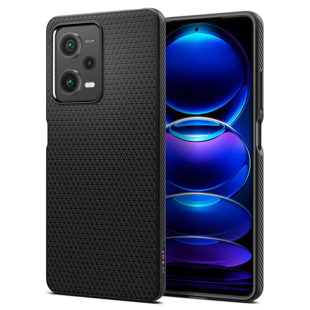 Противоударен Калъф за Xiaomi Redmi Note 12 Pro 5G, Spigen Liquid Air Case, Черен