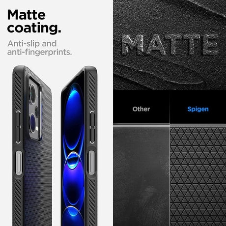 Противоударен Калъф за Xiaomi Redmi Note 12 Pro 5G, Spigen Liquid Air Case, Черен (7)