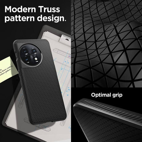 Противоударен Калъф за Oneplus 11, Spigen Liquid Air Case, Черен (10)