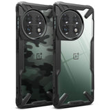 Противоударен Хибриден Калъф за Oneplus 11, Ringke Fusion X Camouflage Case, Черен (4)