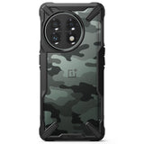 Противоударен Хибриден Калъф за Oneplus 11, Ringke Fusion X Camouflage Case, Черен (3)