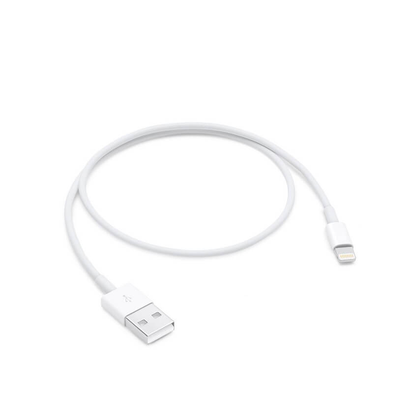 Оригинален USB Кабел за iPhone и iPad, Apple (Lightning) ME291ZM/A 0.5m, Бял (2)