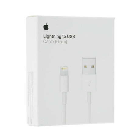 Оригинален USB Кабел за iPhone и iPad, Apple (Lightning) ME291ZM/A 0.5m, Бял