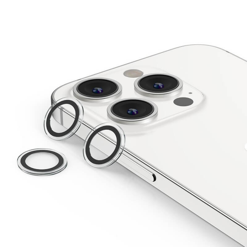 Протектор за Камерата на iPhone 14 Pro Max, ESR Camera Lens Ring Glass, Черен (3)