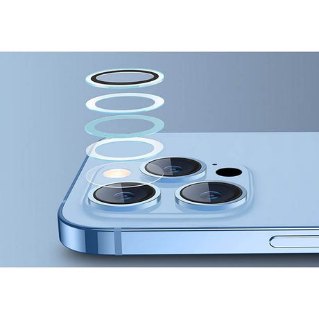 Протектор за Камерата на iPhone 14 Pro Max, ESR Camera Lens Ring Glass, Черен (6)