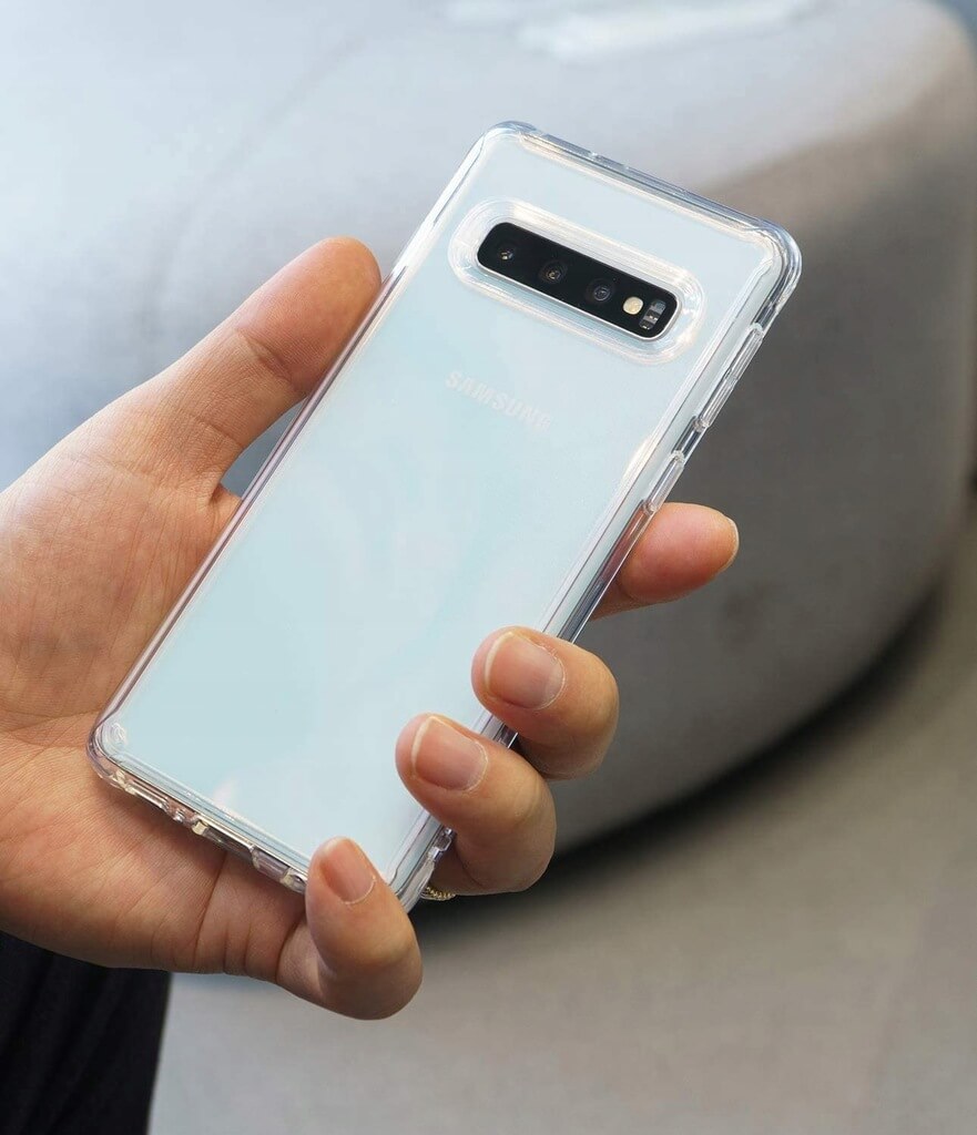 Противоударен Хибриден Калъф за Samsung S10, Ringke Fusion Case, Прозрачен (6)