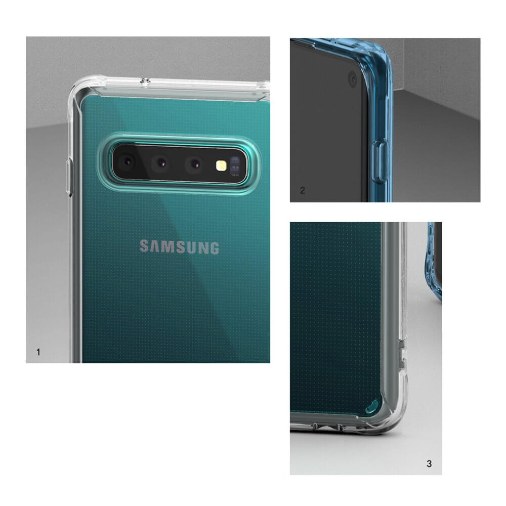 Противоударен Хибриден Калъф за Samsung S10, Ringke Fusion Case, Прозрачен (5)