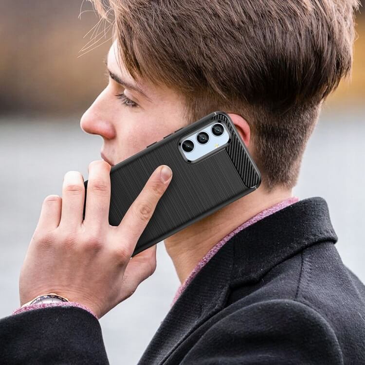 Противоударен Калъф за Samsung A34 Premium Carbon Case, Tech-Protect Черен (6)