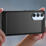 Противоударен Калъф за Samsung A34 Premium Carbon Case, Tech-Protect Черен (2)