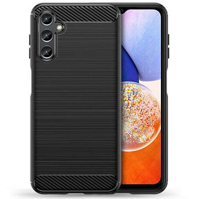 Противоударен Калъф за Samsung A14 Premium Carbon Case, Tech-Protect Черен