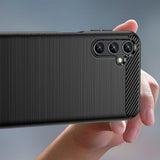 Противоударен Калъф за Samsung A14 Premium Carbon Case, Tech-Protect Черен (5)