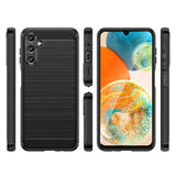 Противоударен Калъф за Samsung A14 Premium Carbon Case, Tech-Protect Черен (2)