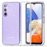 Блестящ Калъф за Samsung A14, Tech-Protect FlexAir Hybrid Glitter Case, Прозрачен