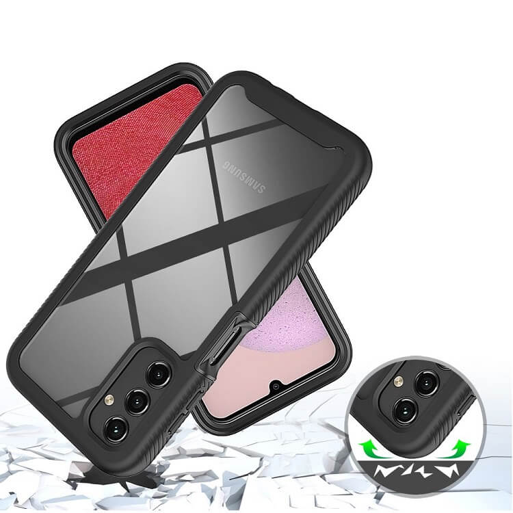 Цялостен Калъф за Samsung A14, Tech-Protect Defense 360 Case, Черен (3)