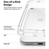 Противоударен Калъф за iPhone SE 2022/2020 8/7, Ringke Fusion Case, Прозрачен (4)