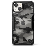Противоударен Хибриден Калъф за iPhone 14, Ringke Fusion X Camouflage Case, Черен (3)