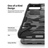 Противоударен Хибриден Калъф за Samsung S20 Ultra, Ringke Fusion X Camo, Черен (6)
