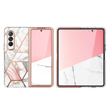 Дамски Калъф за Samsung Z Fold 3, Supcase Iblsn Cosmo Marble, Розов (3)