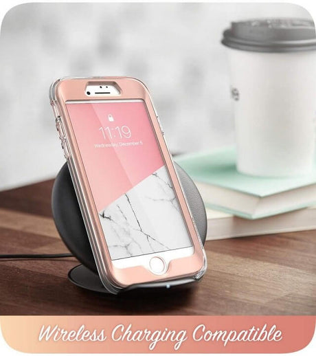 Дамски Калъф за iPhone SE 2022/2020 8/7, Supcase Iblsn Cosmo Marble, Розов (5)