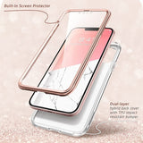 Дамски Калъф за iPhone 13 Mini, Supcase Iblsn Cosmo Marble, Розов (4)