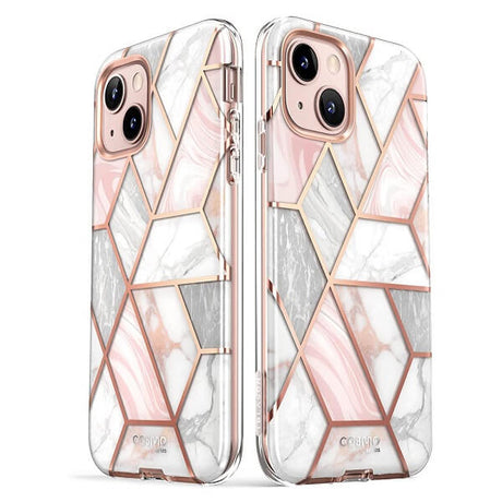 Дамски Калъф за iPhone 13 Mini, Supcase Iblsn Cosmo Marble, Розов (5)