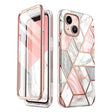 Дамски Калъф за iPhone 13 Mini, Supcase Iblsn Cosmo Marble, Розов