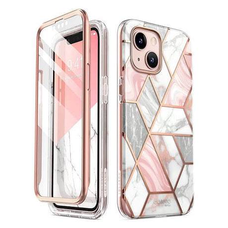 Дамски Калъф за iPhone 13 Mini, Supcase Iblsn Cosmo Marble, Розов