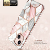 Дамски Калъф за iPhone 13 Mini, Supcase Iblsn Cosmo Marble, Розов (7)