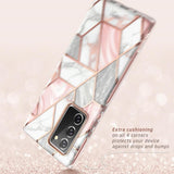 Дамски Калъф за Samsung Note 20 Ultra, Supcase Iblsn Cosmo Marble, Розов (7)
