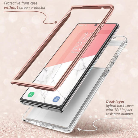 Дамски Калъф за Samsung Note 20 Ultra, Supcase Iblsn Cosmo Marble, Розов (3)
