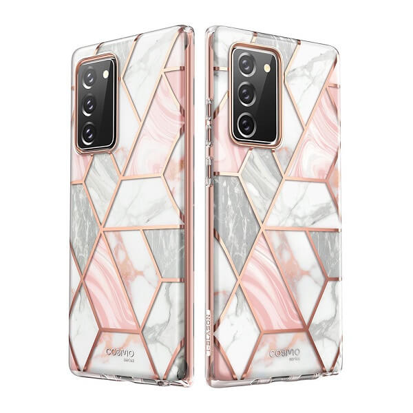 Дамски Калъф за Samsung Note 20 Ultra, Supcase Iblsn Cosmo Marble, Розов (2)