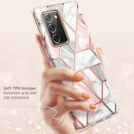 Дамски Калъф за Samsung Note 20 Ultra, Supcase Iblsn Cosmo Marble, Розов (4)