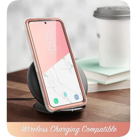 Дамски Калъф за Samsung S21 FE, Supcase Iblsn Cosmo Marble, Розов (4)