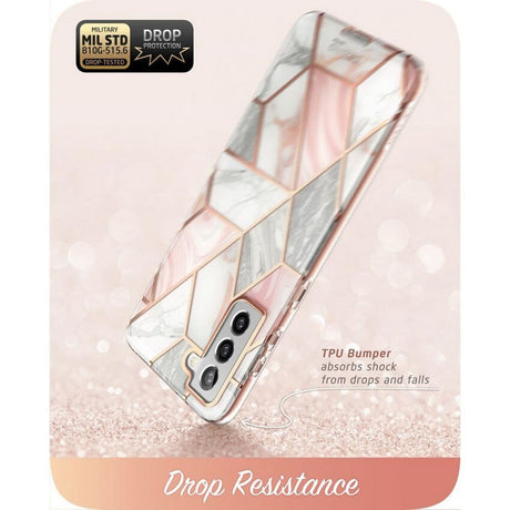 Дамски Калъф за Samsung S21 FE, Supcase Iblsn Cosmo Marble, Розов (5)