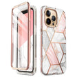 Дамски Калъф за iPhone 13 Pro, Supcase Iblsn Cosmo Marble, Розов