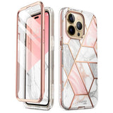 Дамски Калъф за iPhone 14 Pro Max, Supcase Iblsn Cosmo Marble, Розов