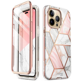 Дамски Калъф за iPhone 14 Pro Max, Supcase Iblsn Cosmo Marble, Розов