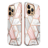 Дамски Калъф за iPhone 14 Pro Max, Supcase Iblsn Cosmo Marble, Розов (2)