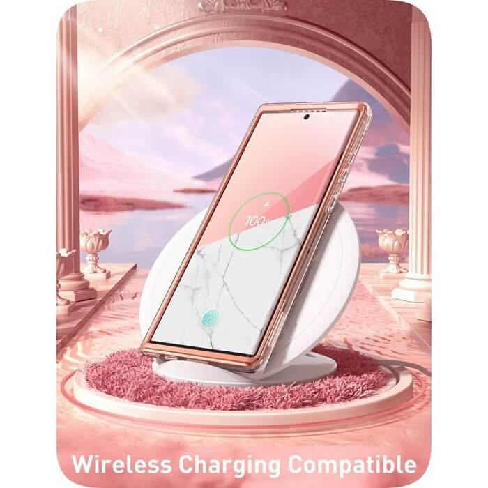 Дамски Калъф за Samsung S22 Ultra, Supcase Iblsn Cosmo Marble, Розов (6)