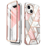 Дамски Калъф за iPhone 14, Supcase Iblsn Cosmo Marble, Розов