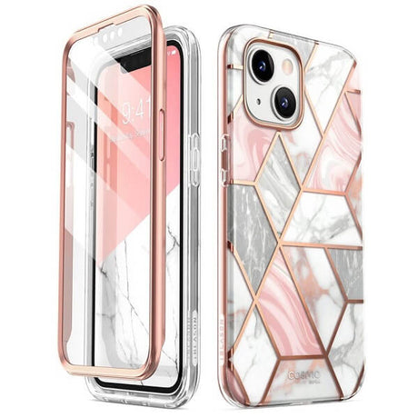 Дамски Калъф за iPhone 14, Supcase Iblsn Cosmo Marble, Розов