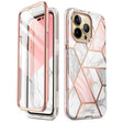 Дамски Калъф за iPhone 14 Pro, Supcase Iblsn Cosmo Marble, Розов
