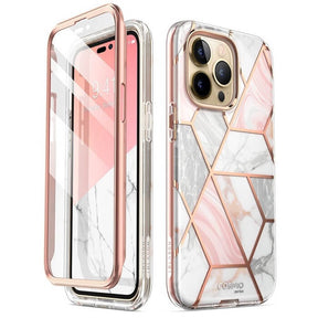 Дамски Калъф за iPhone 14 Pro, Supcase Iblsn Cosmo Marble, Розов
